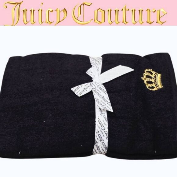 Juicy Couture Home 3-Piece Crown Logo Bath Towel & Hair Wrap Set - Picture 1 of 8